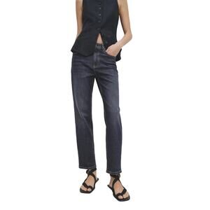 Massimo Dutti Mid Waist Slim Cropped Fit Jeans Size 4